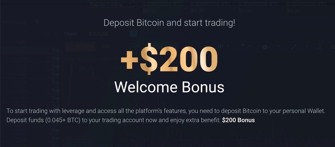PrimeXBT Welcome Bonus - Up to $200